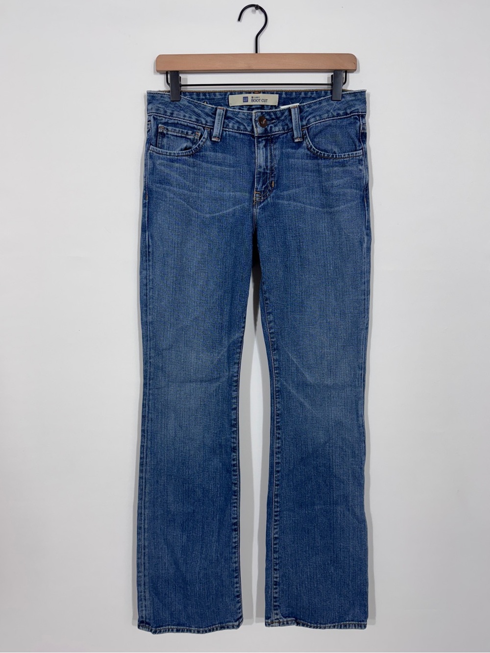 WJ421 {GAP Vintage} "Curvy Boot Cut" Blue Bootcut Denim Jeans